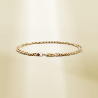 18K Yellow Gold Curb Chain Bracelet