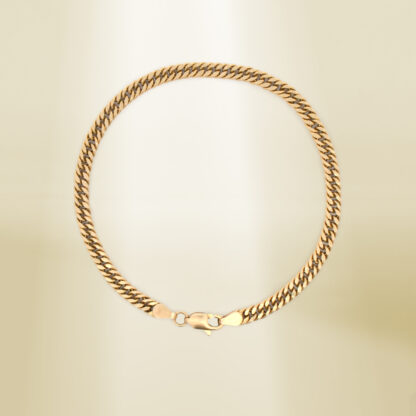 18K Yellow Gold Curb Chain Bracelet - Image 2