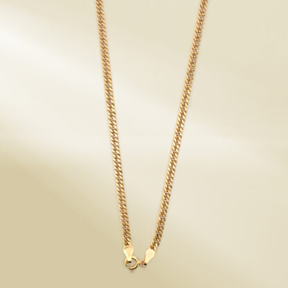 18K Yellow Gold Curb Chain Necklace