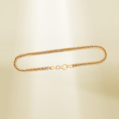 18K Yellow Gold Curb Chain Bracelet - Image 3