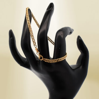 18K Yellow Gold Curb Chain Bracelet - Image 4