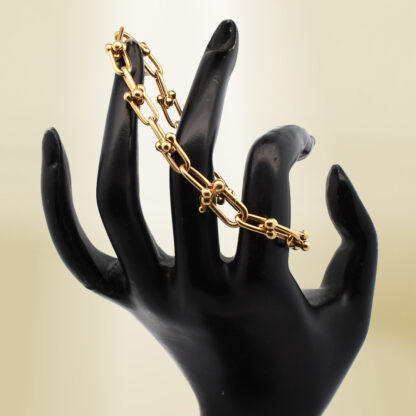 18K Yellow Gold Brand-Inspired Bracelet - Image 4