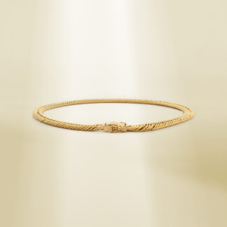 18K Yellow Gold Curb Chain Bracelet