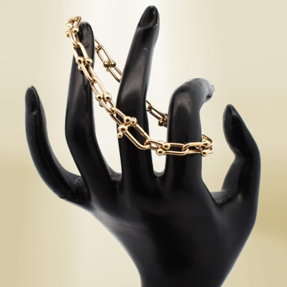 18K Yellow Gold Brand-Inspired Bracelet - Image 4