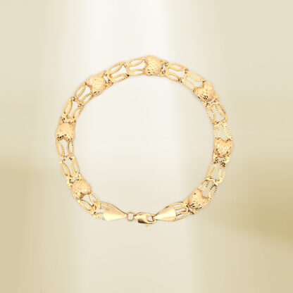 18K Yellow Gold Interwoven Design Bracelet - Image 2