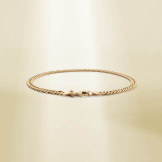 18K Yellow Gold Curb Chain Bracelet