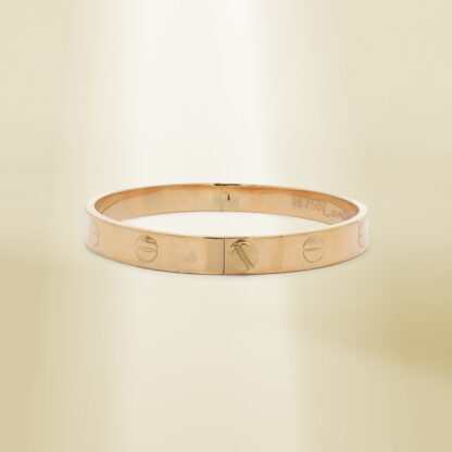 18K Yellow Gold Brand-Inspired Screw Type Bangle