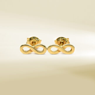 18K Yellow Gold Infinity Design Earrings
