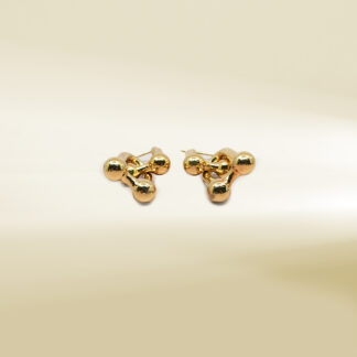 18K Yellow Gold Brand-Inspired Chunky Earrings