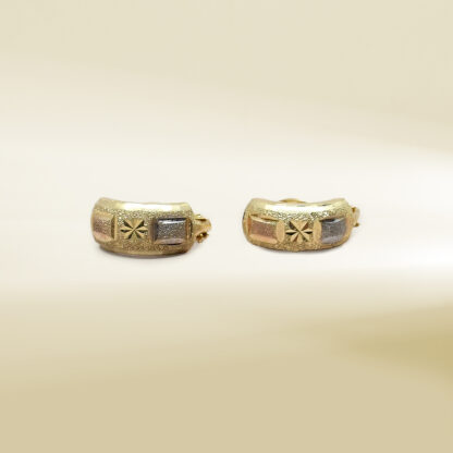 18K Tri-Color Earrings