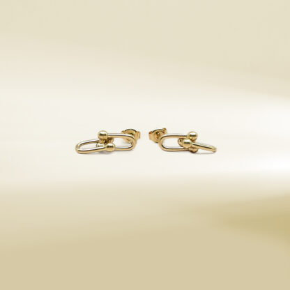 18K Yellow Gold Brand-Inspired Earrings
