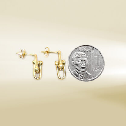 18K Yellow Gold Brand-Inspired Earrings - Image 2