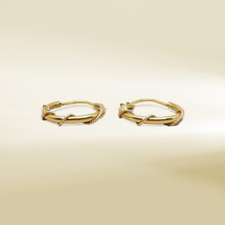 18K Yellow Gold Hoop Earrings