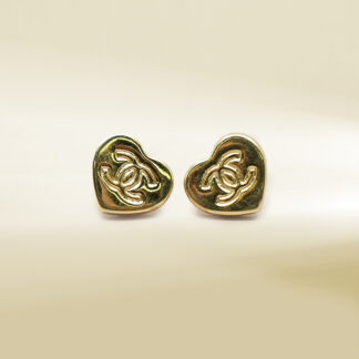 18K Yellow Gold Brand-Inspired Earrings