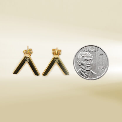 18K Yellow Gold Brand-Inspired Earrings - Image 2