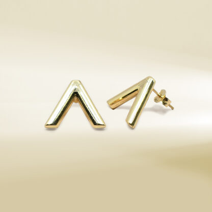 18K Yellow Gold Brand-Inspired Earrings - Image 3