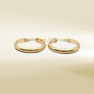 18K Yellow Gold Hoop Earrings