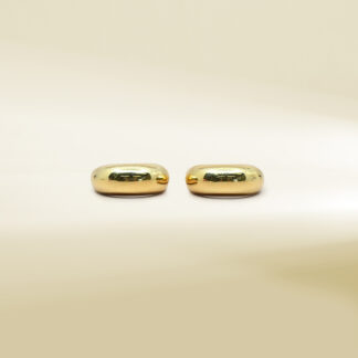 18K Yellow Gold Dome Design Earrings