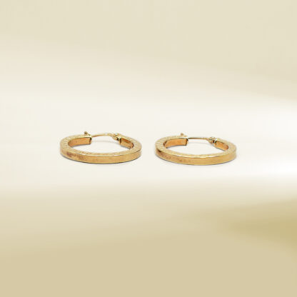18K Yellow Gold Hoop Earrings