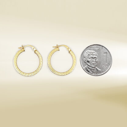 18K Yellow Gold Hoop Earrings - Image 2