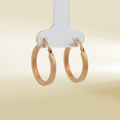 18K Yellow Gold Hoop Earrings - Image 4