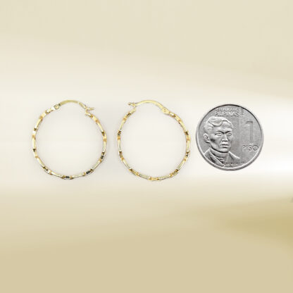 18K Yellow Gold Hoop Earrings - Image 2
