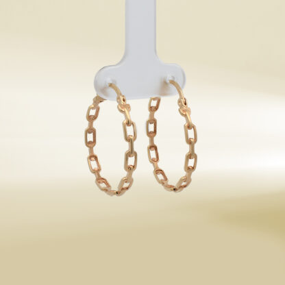 18K Yellow Gold Hoop Earrings - Image 4