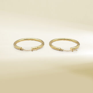 18K Yellow Gold Hoop Earrings