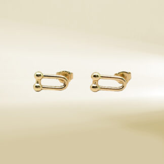 18K Yellow Gold Brand-Inspired Earrings