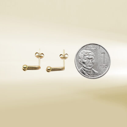 18K Yellow Gold Brand-Inspired Earrings - Image 2