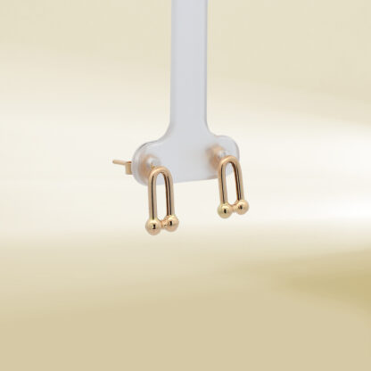 18K Yellow Gold Brand-Inspired Earrings - Image 4