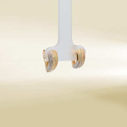 18K Tri-Color Earrings - Image 4