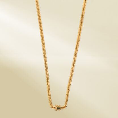 18K Yellow Gold Curb Chain Necklace