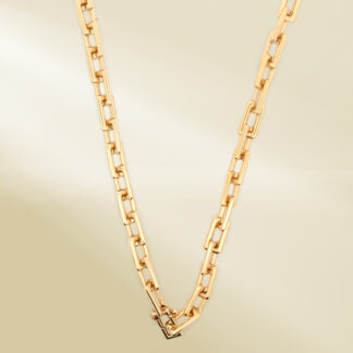 18K Yellow Gold Brand-Inspired Necklace
