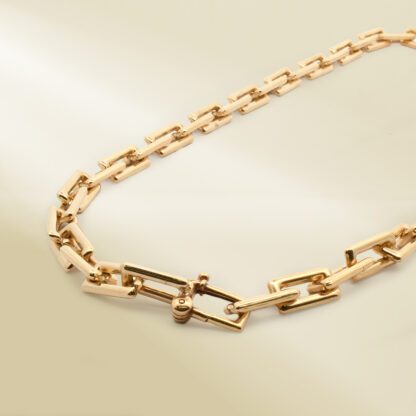 18K Yellow Gold Brand-Inspired Necklace - Image 2