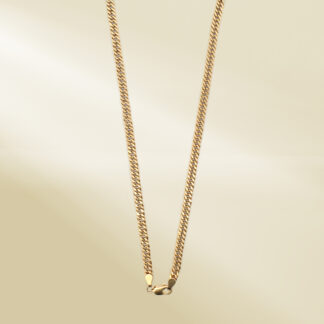 18K Yellow Gold Curb Chain Necklace