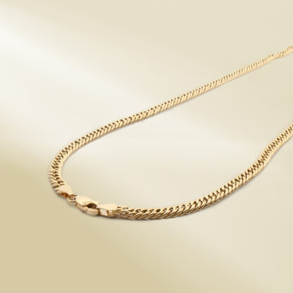 18K Yellow Gold Curb Chain Necklace - Image 2