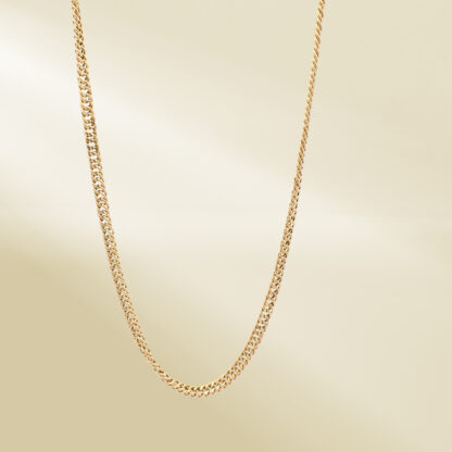 18K Yellow Gold Curb Chain Necklace - Image 4