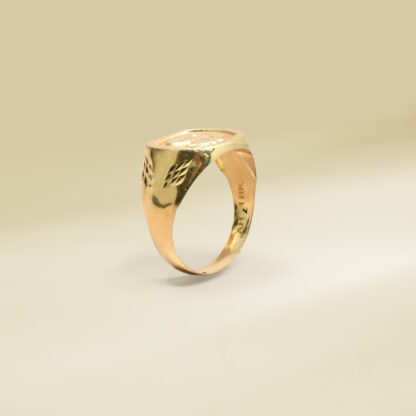 18K Yellow Gold Dollar Design Gents' Ring - Image 3