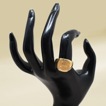 18K Yellow Gold Dollar Design Gents' Ring - Image 4