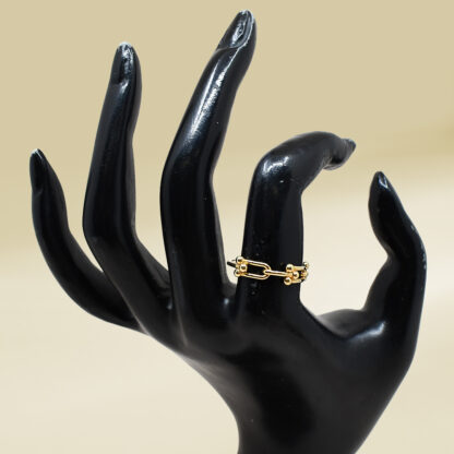 18K Yellow Gold Brand-Inspired Ladies' Ring - Image 4