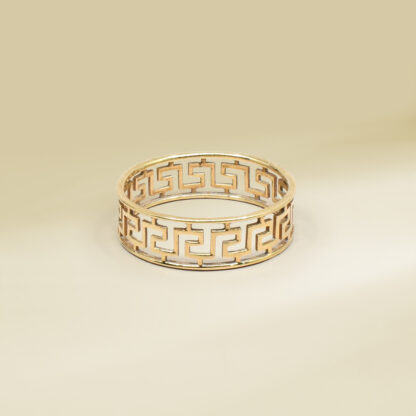18K Yellow Gold Brand-Inspired Ladies' Ring - Image 2