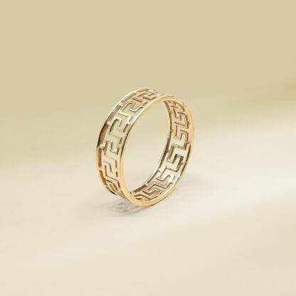 18K Yellow Gold Brand-Inspired Ladies' Ring - Image 3
