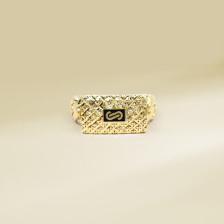 18K Yellow Gold Brand-Inspired Ladies' Ring