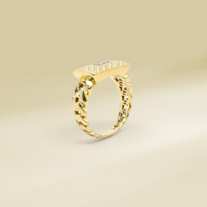18K Yellow Gold Brand-Inspired Ladies' Ring - Image 3