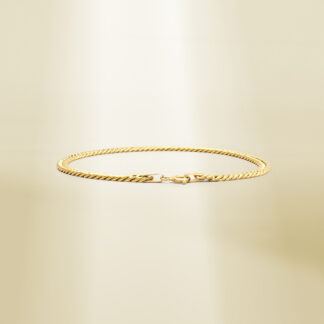 18K Yellow Gold Curb Chain Bracelet