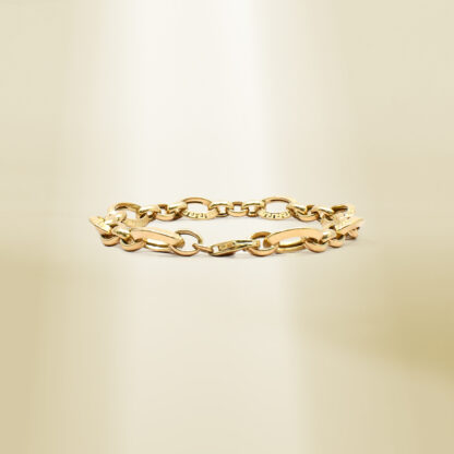 18K Yellow Gold Cable Chain Brand-Inspired Bracelet