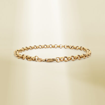 18K Yellow Gold Rolo Chain Bracelet