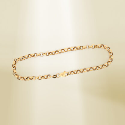 18K Yellow Gold Rolo Chain Bracelet - Image 3