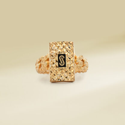 18K Yellow Gold Brand-Inspired Ladies' Ring